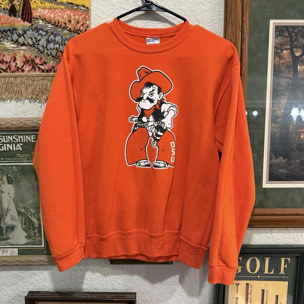 Vintage 90s Oklahoma State University OSU Sports Crewneck Sweatshirt Size XS